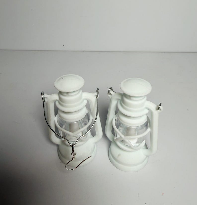 Medieval Lantern Earrings | Fantasy Cosplay Light-up Jewelry | 999 Silver