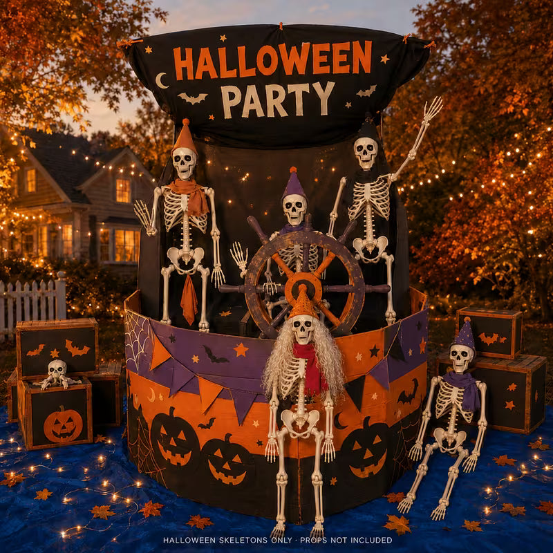 5.4 Ft Life-Size Poseable Skeleton Halloween Decoration