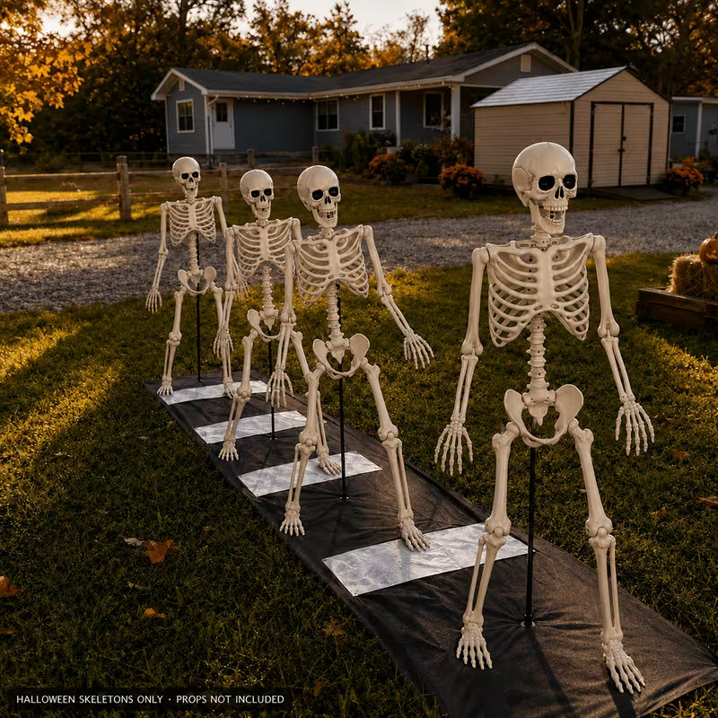 5.4 Ft Life-Size Poseable Skeleton Halloween Decoration